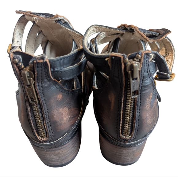 FREEBIRD by Steven FB Stair Ankle Boots 8 Distressed Leather - Picture 3 of 5